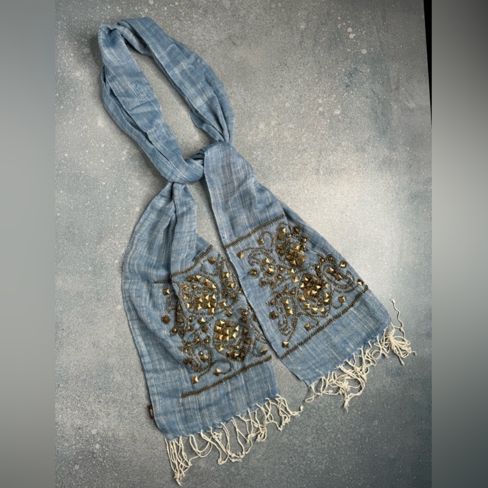Raj Scarf - Made in India, 100% Cotton with Accents